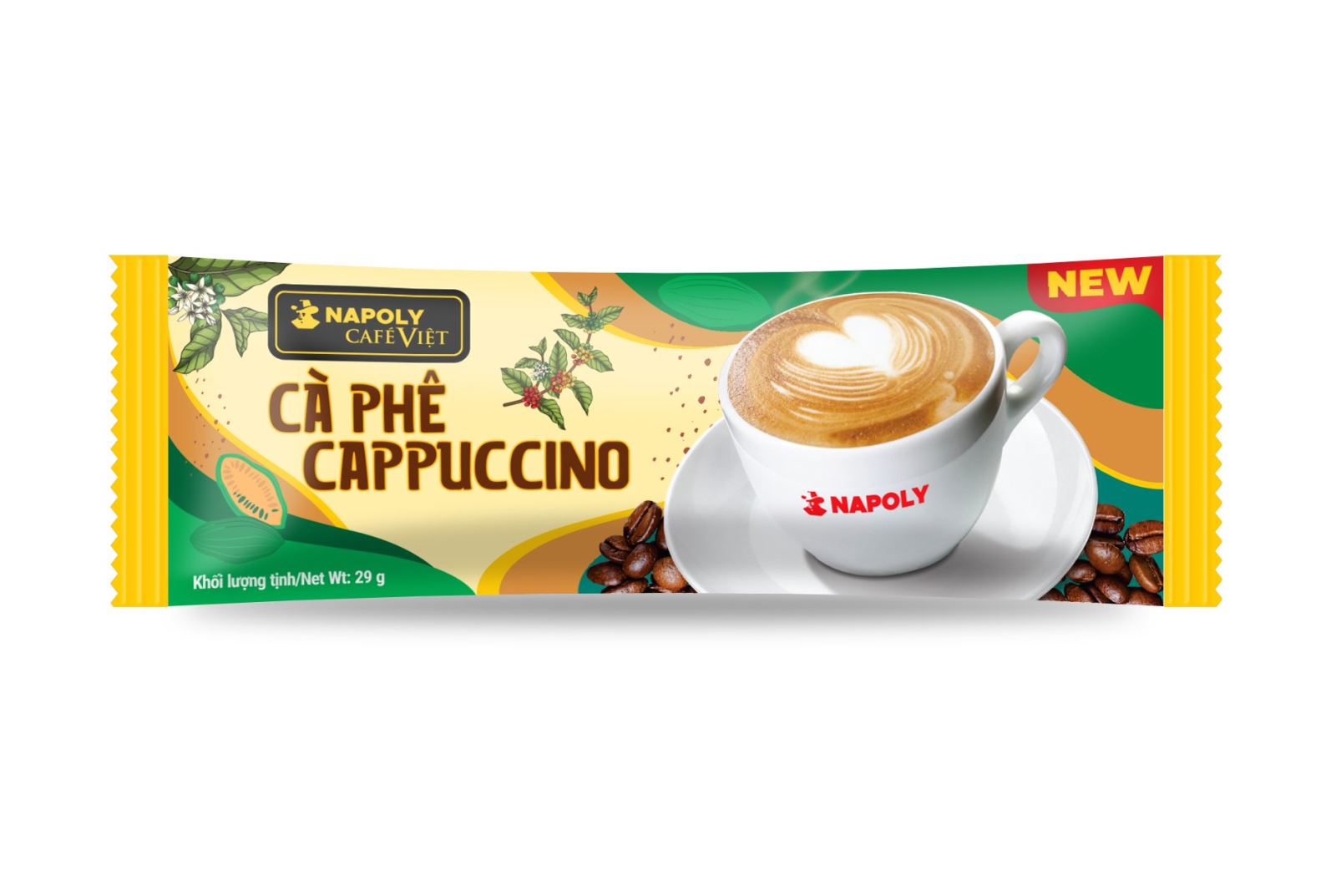         Cà phê Cappuccino - Hộp 5 gói x 29g